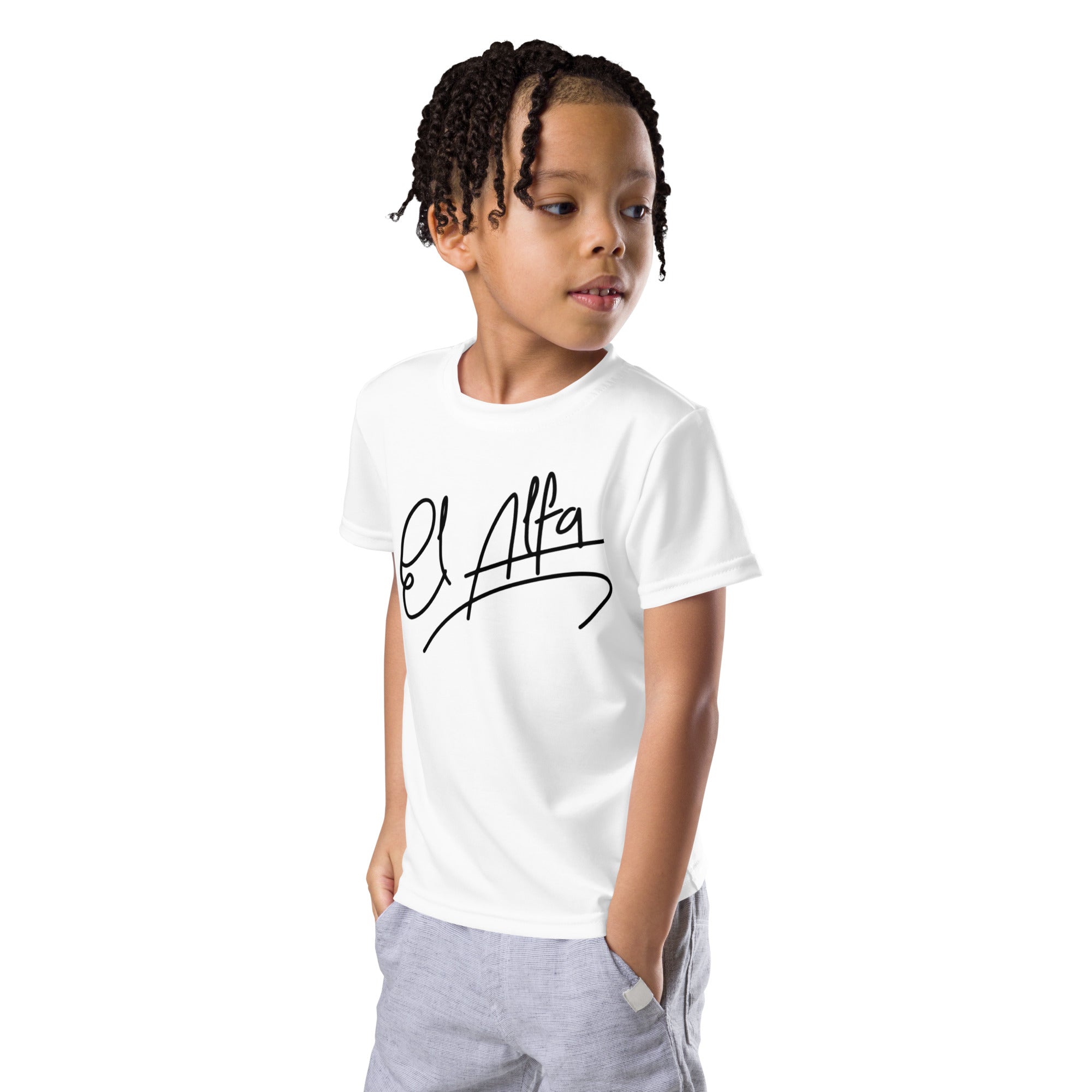 Alfa Signature - Camiseta de cuello redondo para niños