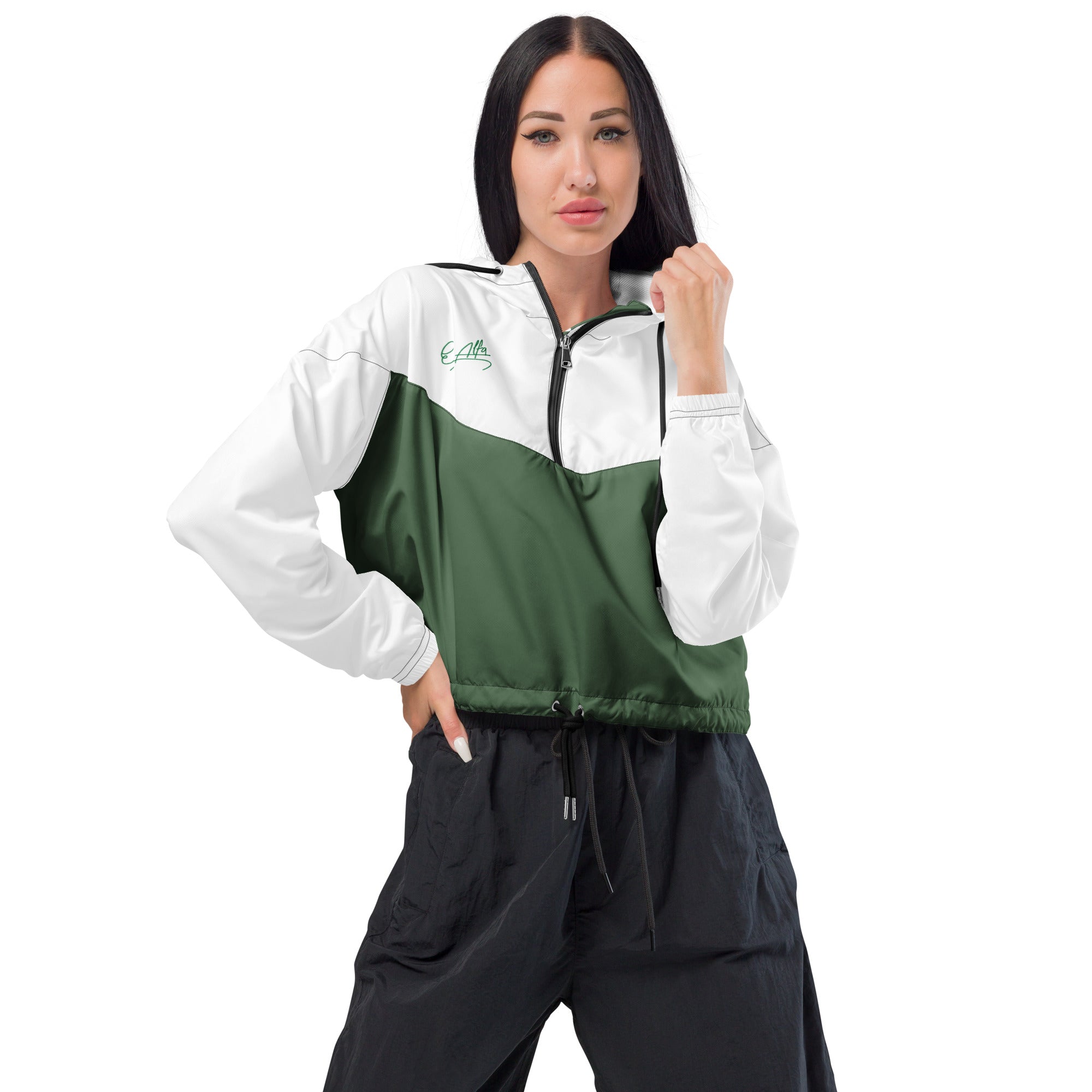 El Alfa Money Women’s Cropped Windbreaker