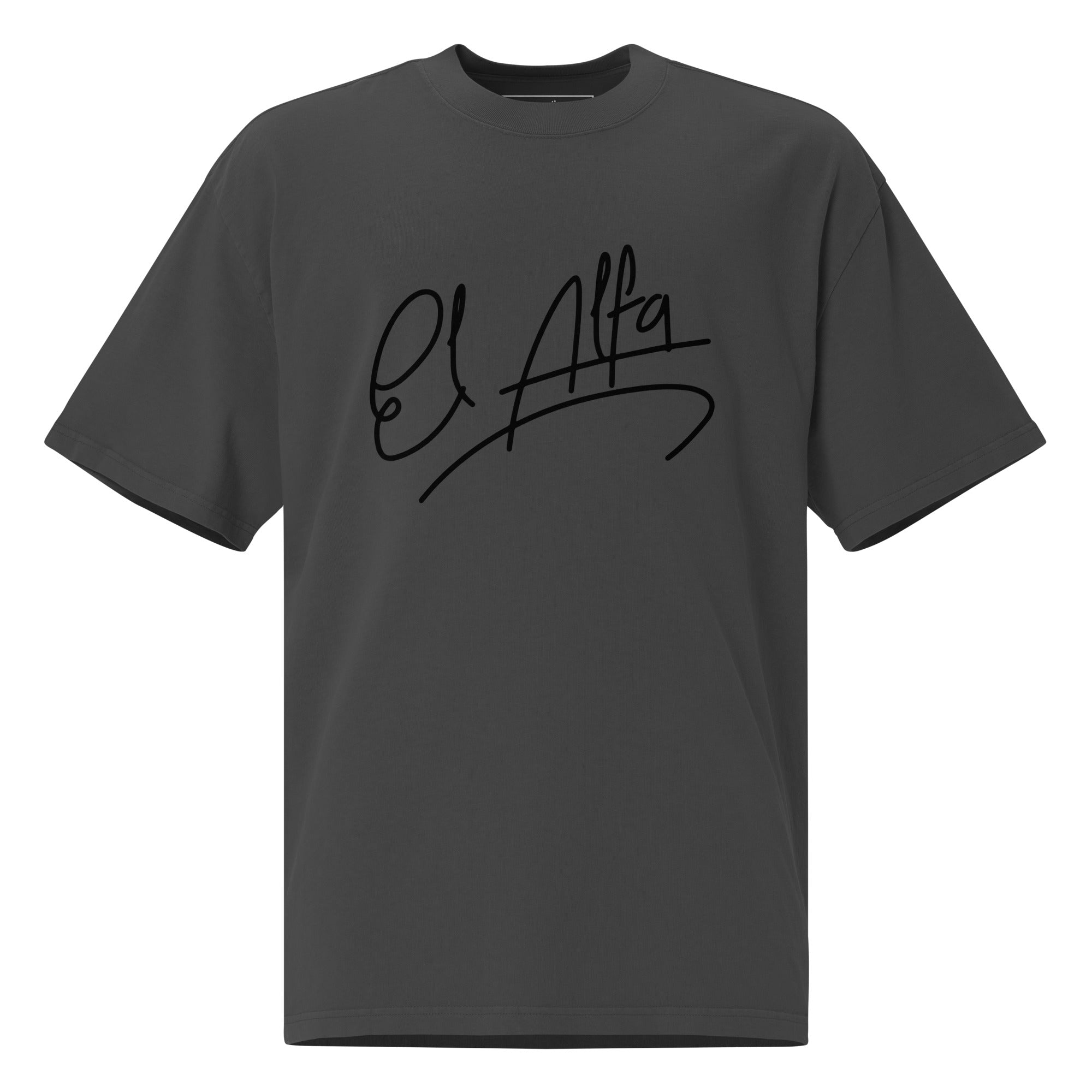 Oversized "El Alfa" Signature Black on Black